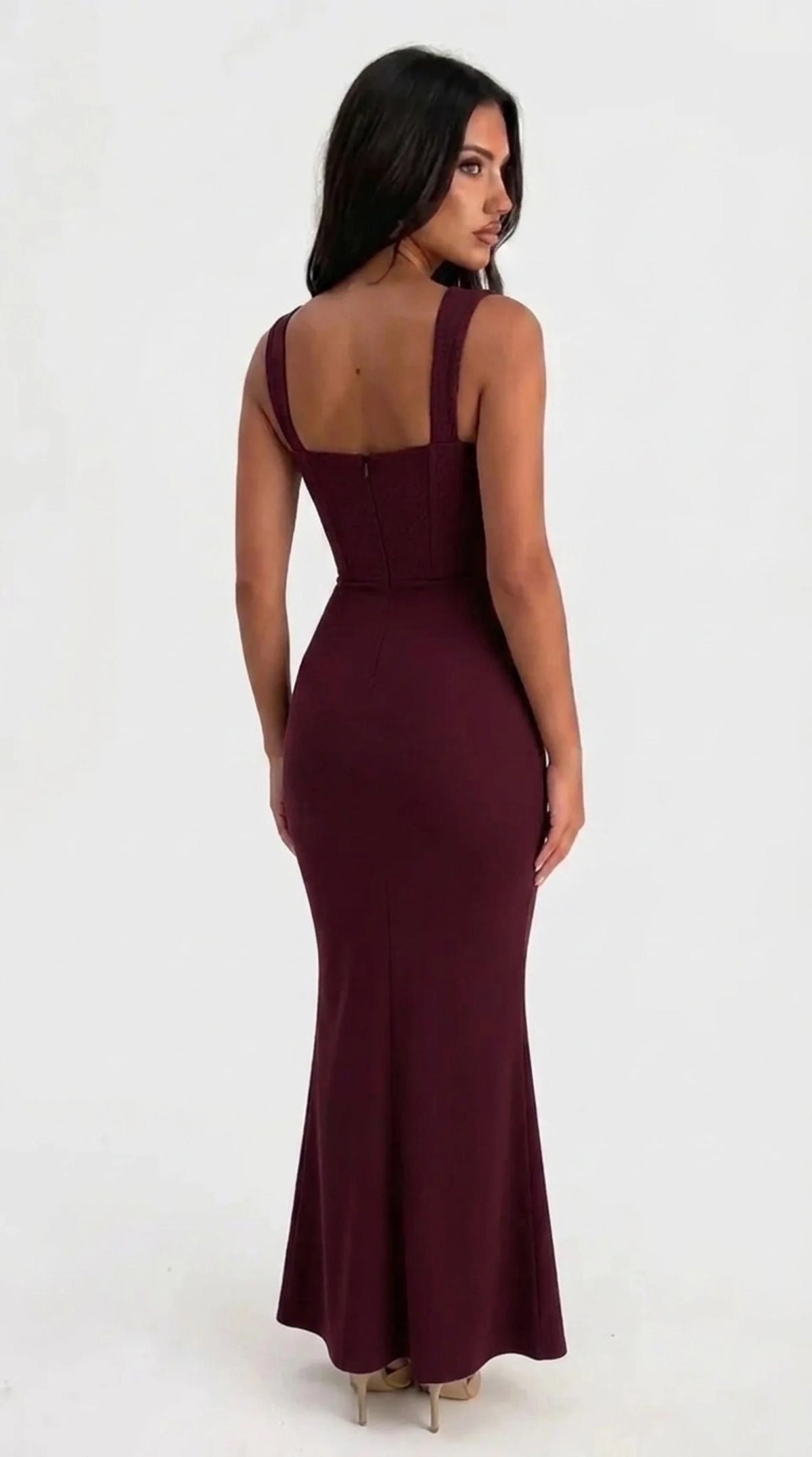 Square Neck Sleeveless Bodycon Dress