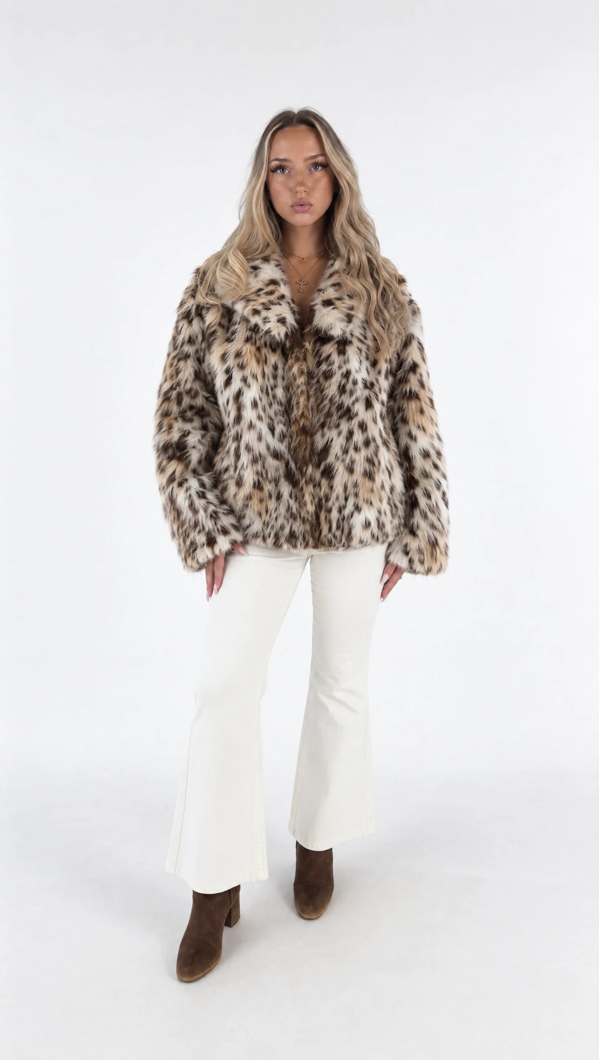 "Luna" Leopard-Felljacke