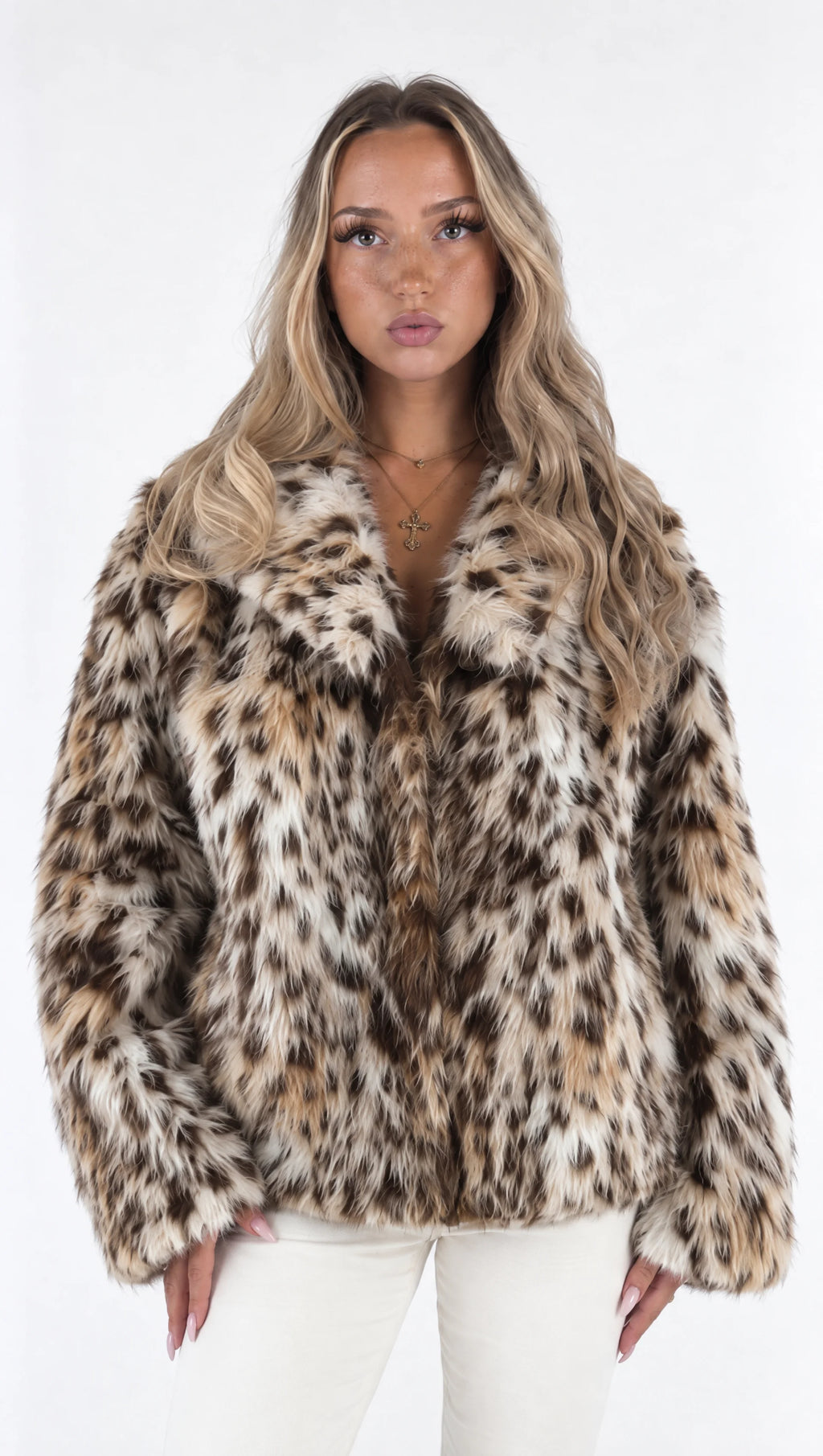 "Luna" Leopard-Felljacke