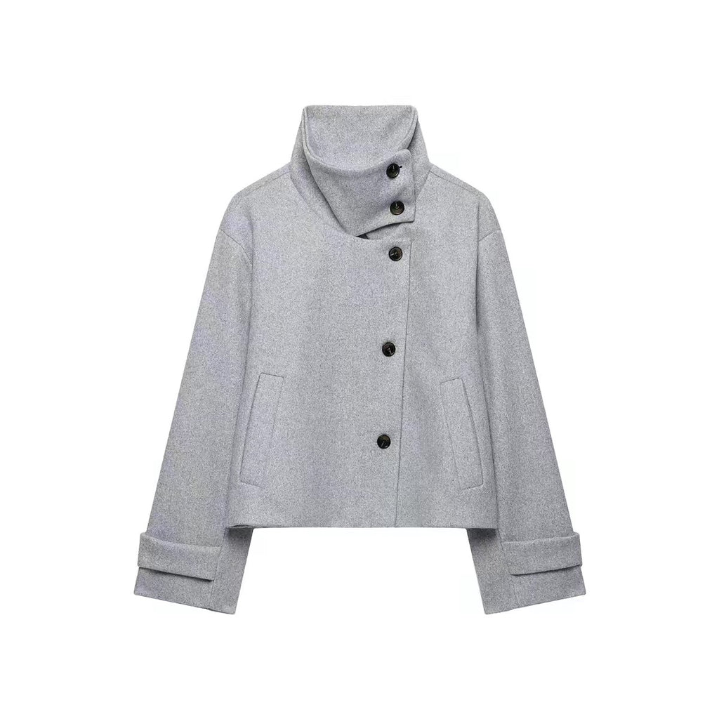 Nova Cropped Jacke mit Stehkragen