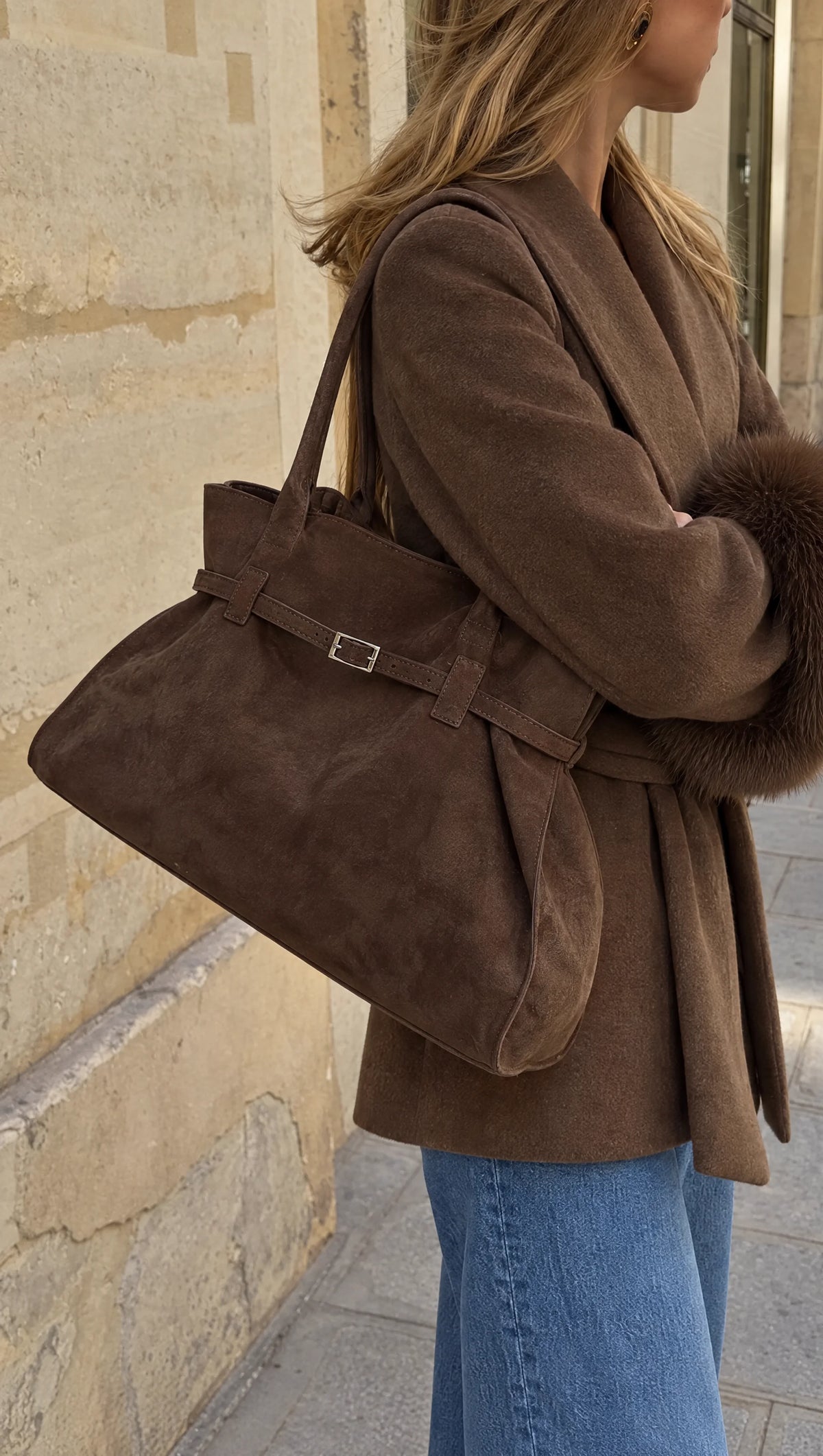 „Margaux“ Shoulder Bag — Chocolate